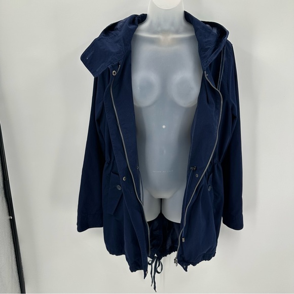 Faded Glory Anorak Jacket Womens 1X 16W Navy Blue Full Zip Casual Mid Length - Picture 4 of 9